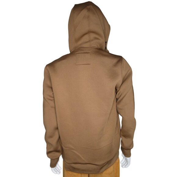 Marc AsMens Brown Hooded Softshell Jacket With Zippered Pocket & Full Zip Closur - Picture 9 of 9